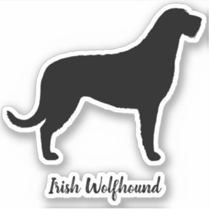 Adesivo Irish Wolfhound Dog Raça Silhouette Vinyl Sticker