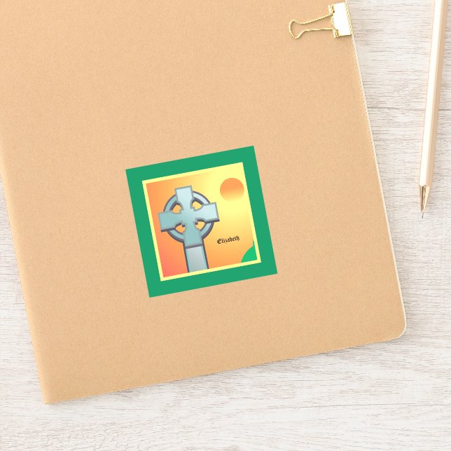 Adesivo Irlandeses Bênçãos Cruzados Personalizados (Notebook)