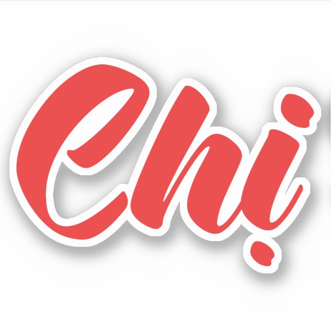 Adesivo Irmã vietnamita - Língua de reforma do Tijng (Frente)