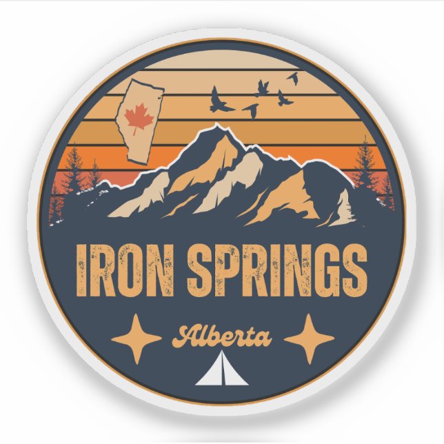 Adesivo Iron Springs, Alberta (Frente)