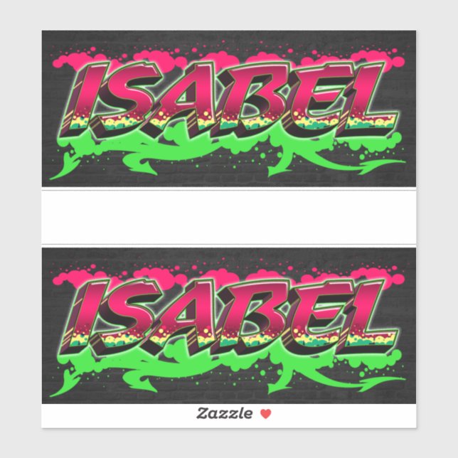 Adesivo Isabel Vorname Name Graffiti Aufkleber Sticker (Folha)