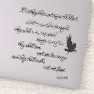 Adesivo Isaiah Eagles Bíblia Verse