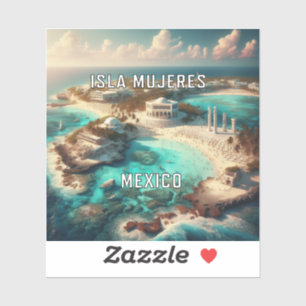 Adesivo Isla Mujeres Mexico 3 Inch Vinyl Sticker