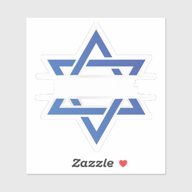 Adesivo Israel Star Of David Flag (Folha)