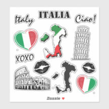 Itália 12pc Variety Sticker Pack