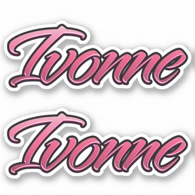 Adesivo Ivonne faded pink Aufkleber Sticker Stickerset (Frente)