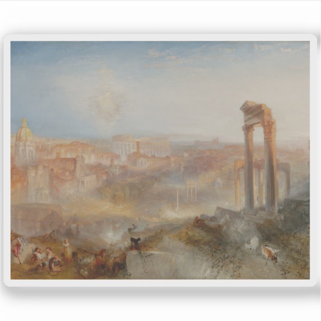 Adesivo J. M. W. Turner - Roma Moderna - Campo Vaccino (Frente)