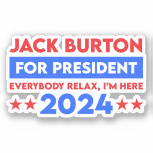Adesivo Jack Burton Para Presidente 2024