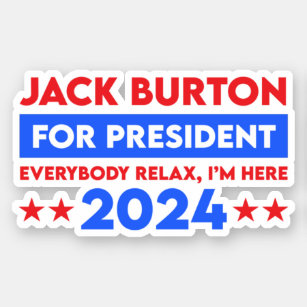 Adesivo Jack Burton Para Presidente 2024