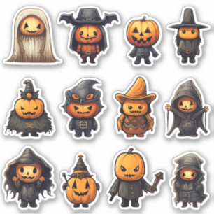 Adesivo Jack-O-Lantern Goblins Halloween Stickers