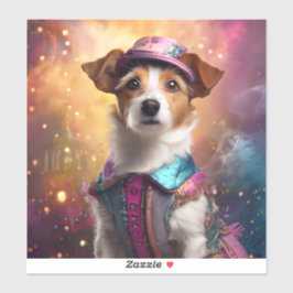 Adesivo Jack Russell em Figurino Vibrante