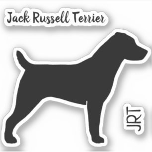 Adesivo Jack Russell Terrier Dog Silhout Vinyl Sticker