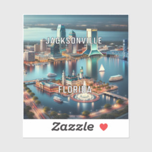Adesivo Jacksonville Florida 3 Inch Vinyl Sticker