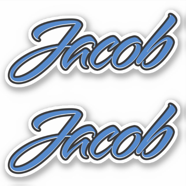 Adesivo Jacob Name blue Aufkleber Sticker Stickerset (Frente)