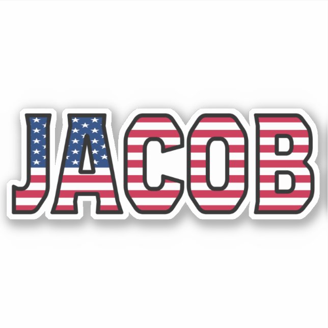 Adesivo Jacob Name Vorname USA Sticker Stickerset (Frente)