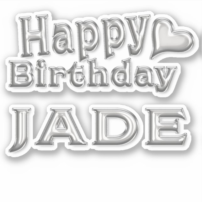 Adesivo Jade Happy Birthday silver Aufkleber Sticker (Frente)
