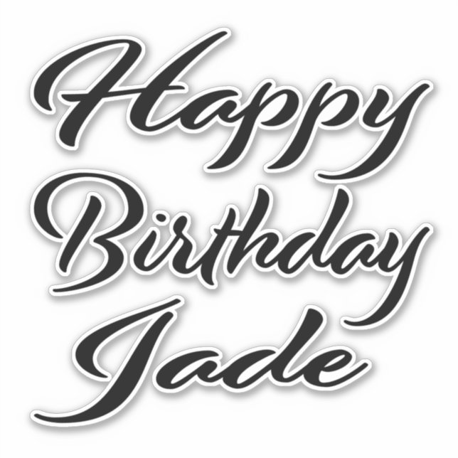 Adesivo Jade Name Vorname black Sticker Geburtstag (Frente)