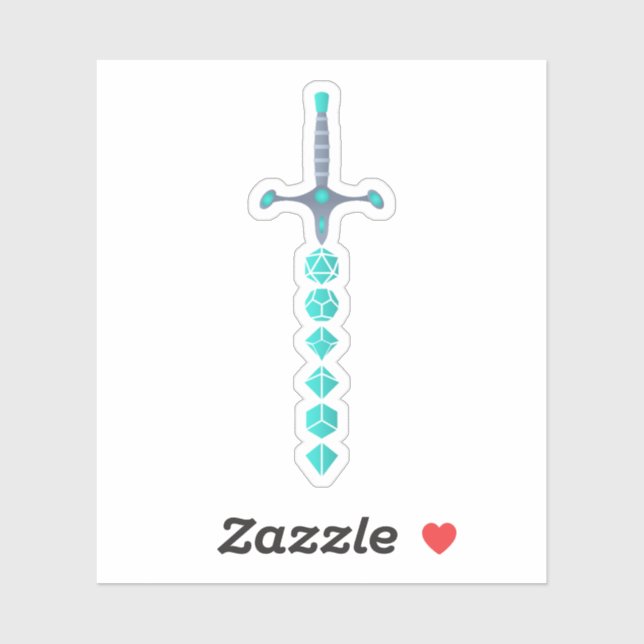 Adesivo Jade Sword of Paladin Tabletop RPG (Folha)