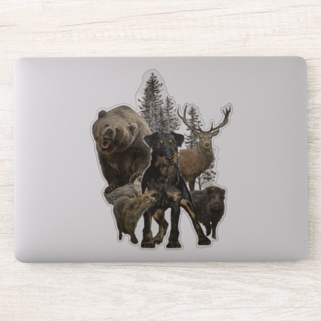 Adesivo Jagdterrier, Terrier Sticker de Caça Alemã (Computador)