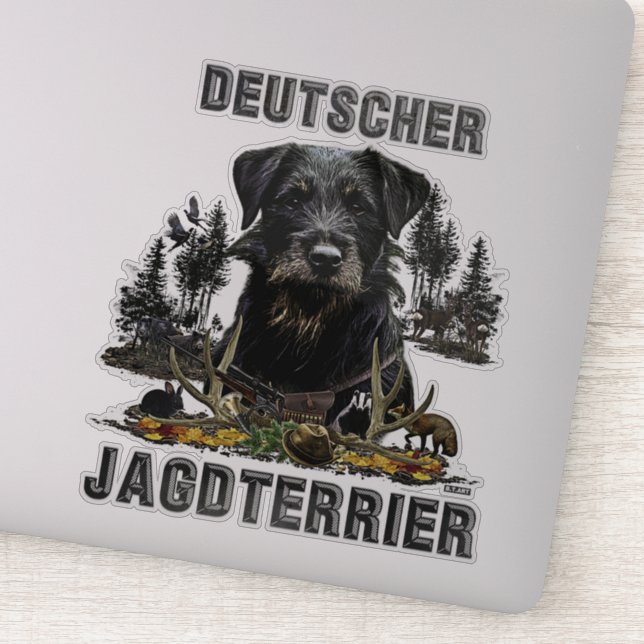 Adesivo Jagdterrier - versátil autocolante de cães caçador (Detalhe)