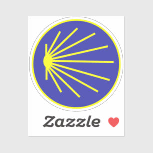 Adesivo Jakobsweg Pilgermuschel