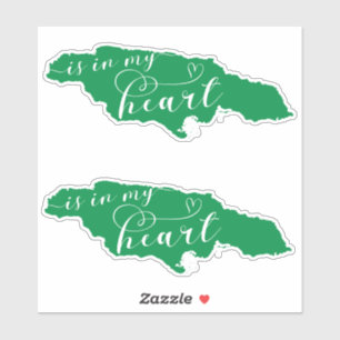 Adesivo Jamaica Está No Meu Coração