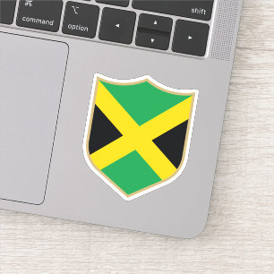 Adesivo Jamaica Flag Emblem Patriotic Viagem