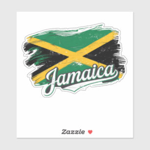 Adesivo Jamaica Flag Vacing Vibes Rasta Rastafari