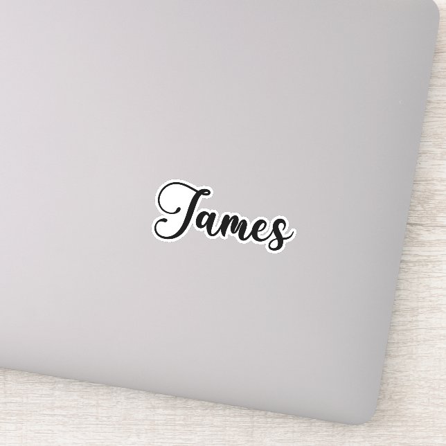 Adesivo James Name - Caligrafia manuscrita (Detalhe)