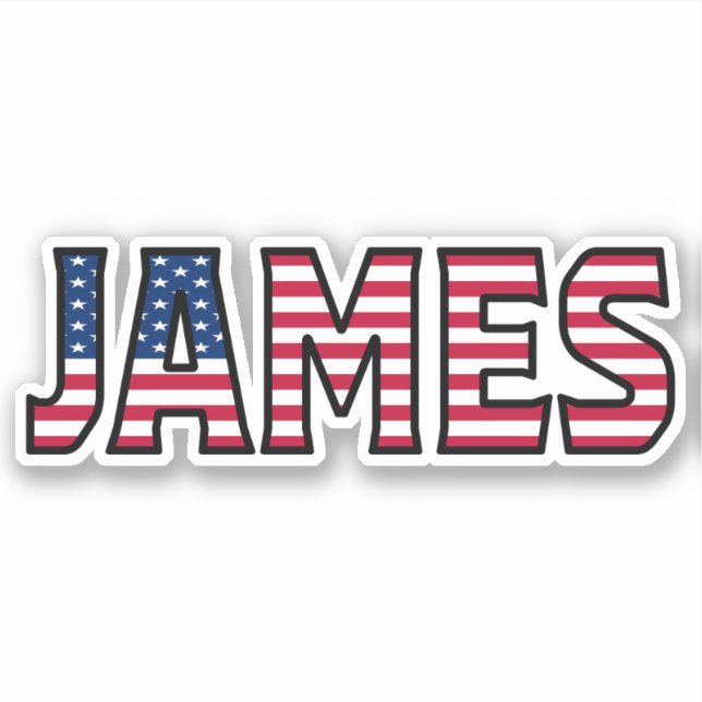 Adesivo James Name Vorname USA Sticker Stickerset (Frente)