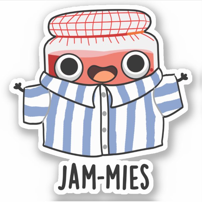 Adesivo Jammies Funny Pajama Jam Pun (Frente)