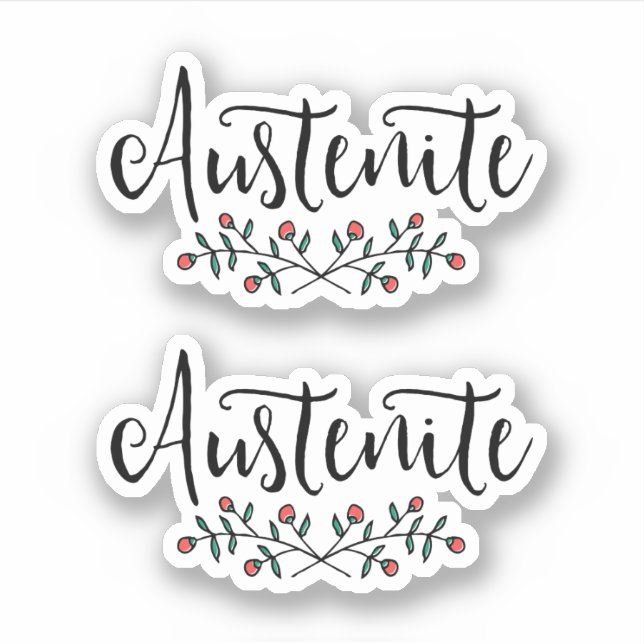 Adesivo Jane Austen Floral Austenite (Frente)