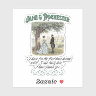 Adesivo Jane & Rochester Thornfield Hall Romantic Quote
