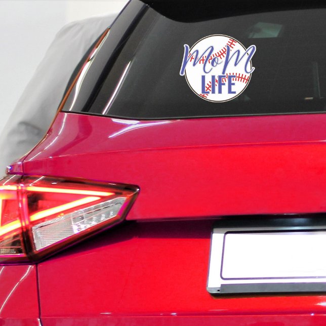 Adesivo Janela de Vinil Life Car da Mãe Baseball (Baseball Mom Life sticker decal for car vinyl)