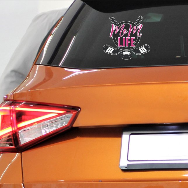 Adesivo Janela do Carro da Vida da Mãe de Hóquei (Hockey Mom Life vinyl sticker decal for car)