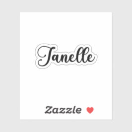 Adesivo Janelle Name - Caligrafia manuscrita