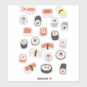 Adesivo Japonês Sushi Nigiri Maki Roll