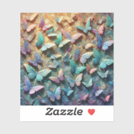 Adesivo Jardim da Borboleta Iridescente