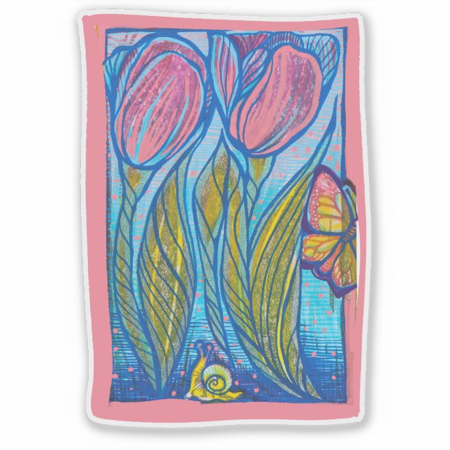 Adesivo Jardim de Primavera (Frente)