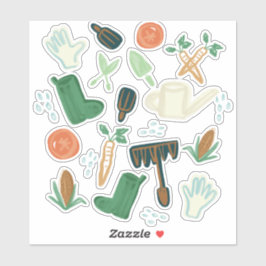 Adesivo Jardinagem de Aquarela