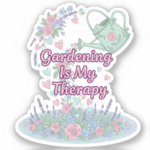 Adesivo Jardinagem É Minha Terapia