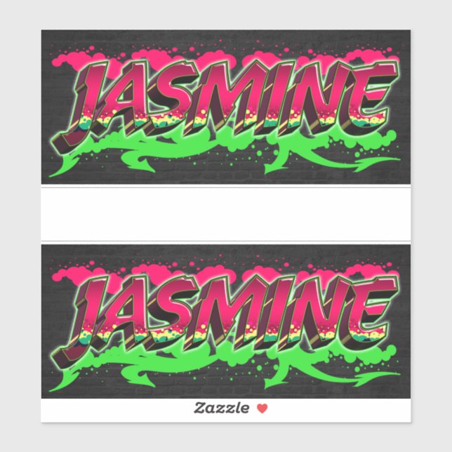 Adesivo Jasmine Vorname Name Graffiti Aufkleber Sticker (Folha)