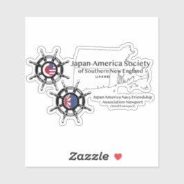 Adesivo JASNE-JANAFA - nome do cheio do mapa do logótipo