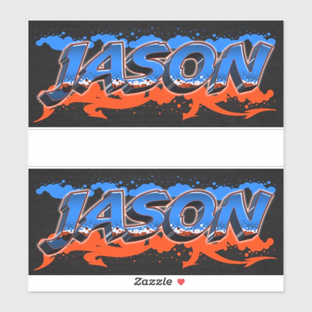 Adesivo Jason Vorname Name Graffiti Aufkleber Sticker (Folha)