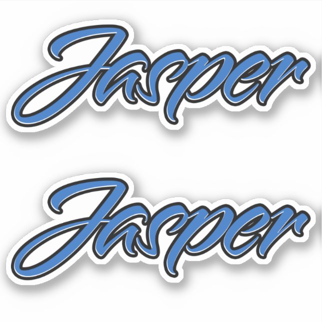 Adesivo Jasper Name blue Aufkleber Sticker Stickerset (Frente)