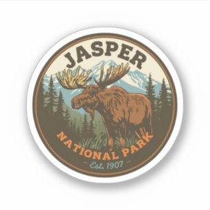 Adesivo Jasper National Park aventura nas Montanhas Rochos