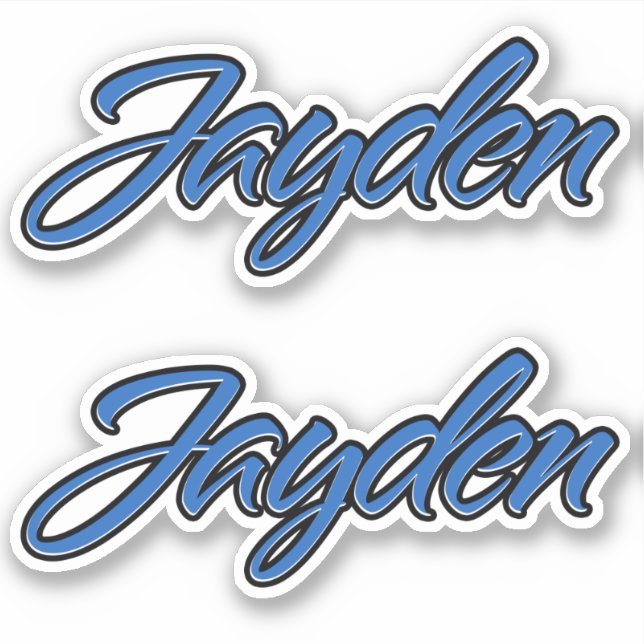 Adesivo Jayden Name blue Aufkleber Sticker Stickerset (Frente)
