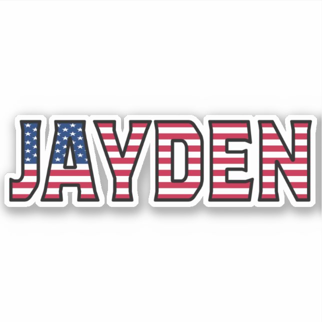 Adesivo Jayden Name Vorname USA Sticker Stickerset (Frente)