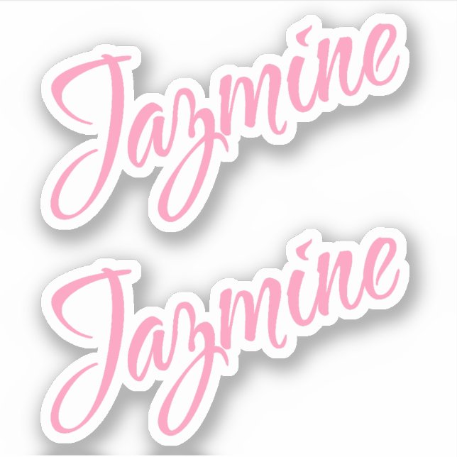 Adesivo Jazmine Decorative Name (Nome decorativo) no adesi (Frente)