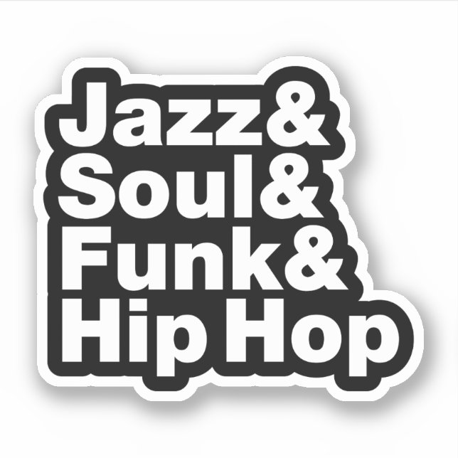 Adesivo Jazz & Soul & Funk & Hip Hop (Frente)